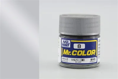Gunze C008 10 ml. Silver, Mr.Color Serisi Maket Boyası