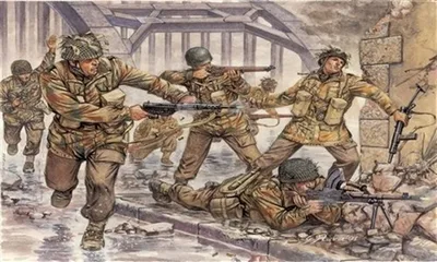 Italeri 6034S 1/72 WWII İngiliz Paraşütçü Askerleri Demonte Plastik Maketi
