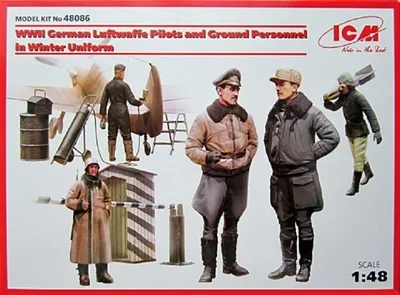 48086 1/48 WWII German Luftwaffe Pilots and Ground