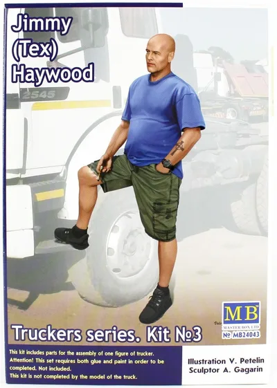 MasterBox 24043 1/24 Ölçek, Kamyon Sürücüsü Serisi, Jimmy, Plastik Figür Kiti
