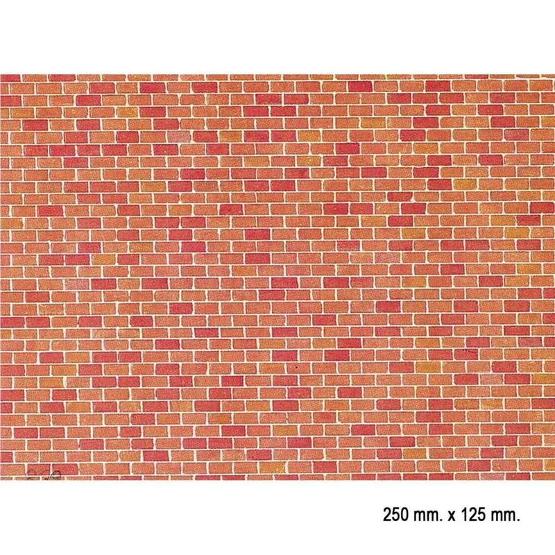 Faller 170608 1/87 Kesilmiş Tuğla Duvar Desenli Dekor Levhası - 25 X 12,5 Cm.