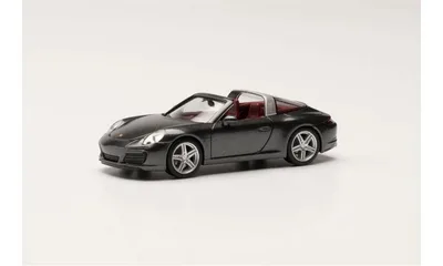 Herpa 038867-002 1/87 Ölçek Porsche 911 Targa 4, Gri, Sergilemeye Hazır Model Araç