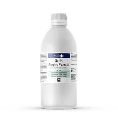Vallejo 28519 500 ml. Yarı Mat Vernik, Model Boyası