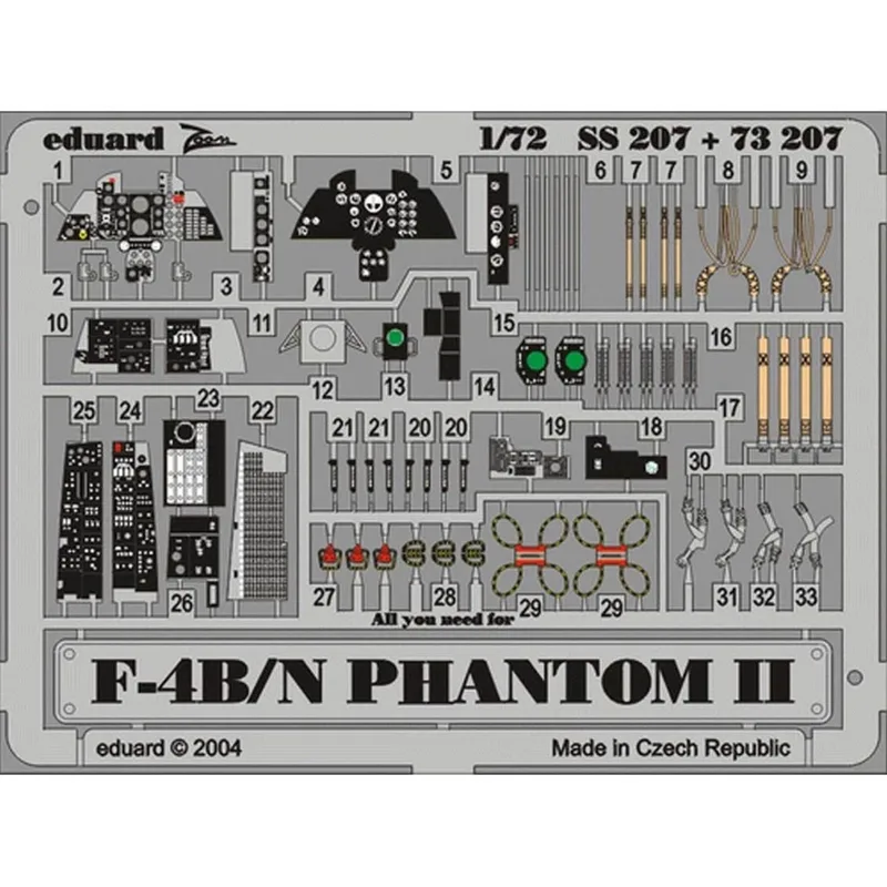 EDUARD 73207 1/72 F-4B/N Maket Detay Seti