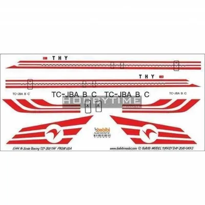 Babibi DAT01093 1/72 Thy, Boeing 727-200, Dekal Çıkartma