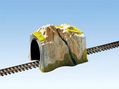 Noch 67660 1/22,5 Tek Hatlı Düz Tünel, 38x32 cm. Diorama Malzemesi