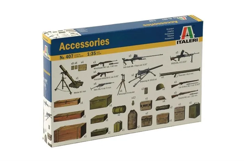 Italeri 0407S 1/35 Silahlar ve Mühimmatlar Demonte Plastik Maketi