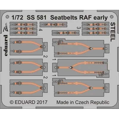 EDUARD SS581 1/72 Seatbelts RAF early STEEL Maket