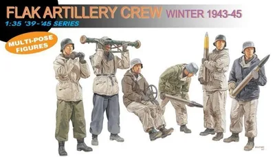 Dragon 6275 1/35 Ölçek Flak Topçu Mürettebatı (Kış 1943-45) Asker Figürleri Plastik Model Kiti