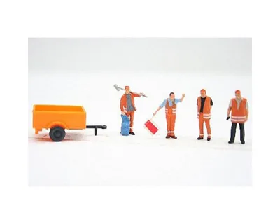Preiser 10347 1/87 Ölçek yol yapımı çalışanları Figürleri
